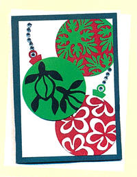 3 Christmas Ornaments Greeting Card