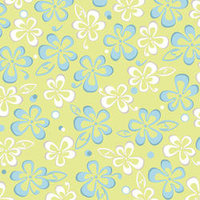 C13 Playful Plumeria Blue and White