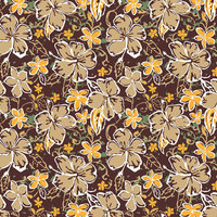 K19 Hibiscus Play Brown Yellow