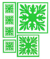 Ti Leaf Quilt Lime Green Laser Cuts
