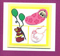Baby Girl Yellow Greeting Card