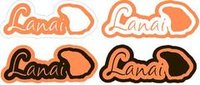 Lanai Word and Island Laser Cut Image